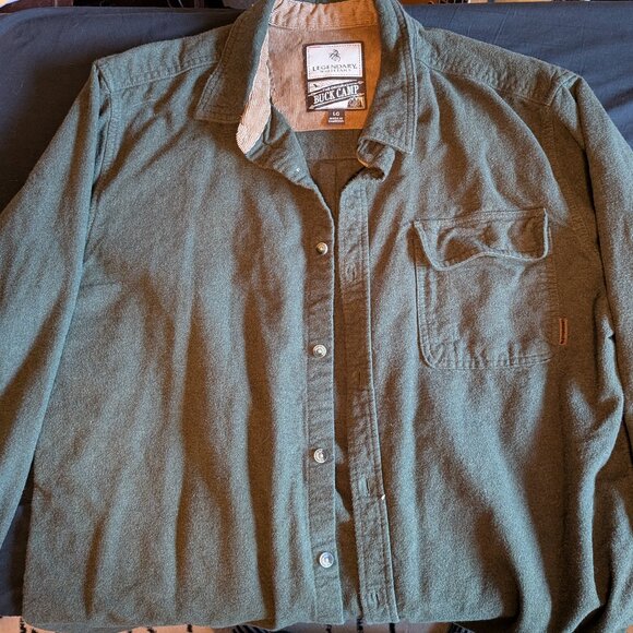 Legendary Whitetails Men's Buck Flannel Shirt - Olive - Large - Like New - Picture 1 of 9